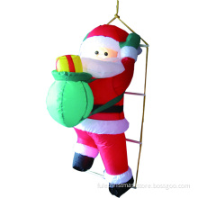 Inflatable Santa on rope ladder for Christmas decoration